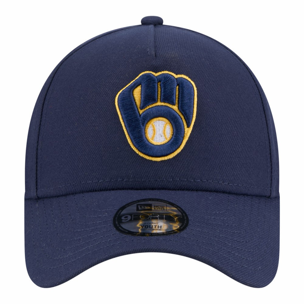 Milwaukee Brewers New Era Youth 9FORTY A-Frame Adjustable Hat - MLB Hats