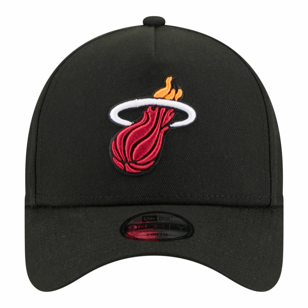 Black Miami Heat Youth 9FORTY A-Frame Adjustable Hat | NBA
