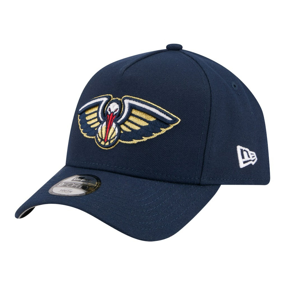 Navy New Orleans Pelicans Youth 9FORTY A-Frame Adjustable Hat | NBA