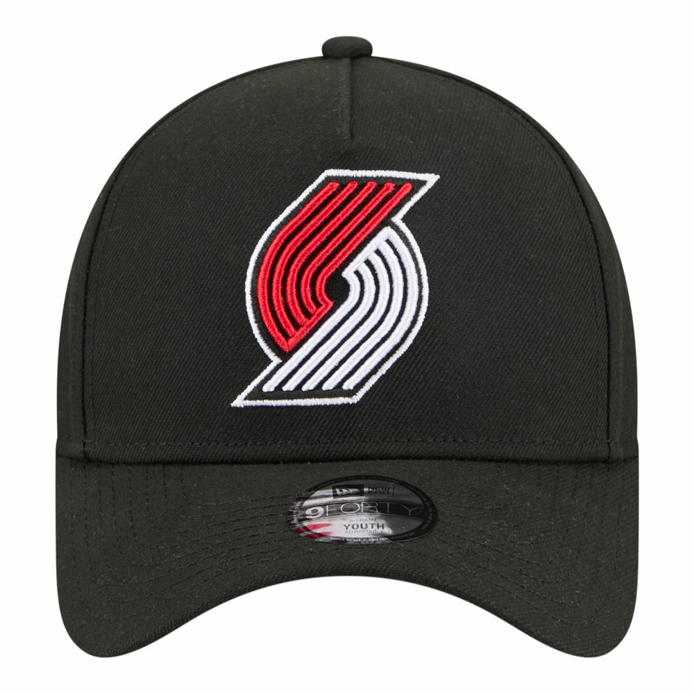 Black Portland Trail Blazers Youth 9FORTY A-Frame Adjustable Hat | NBA