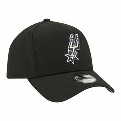 Black San Antonio Spurs Youth 9FORTY A-Frame Adjustable Hat | NBA