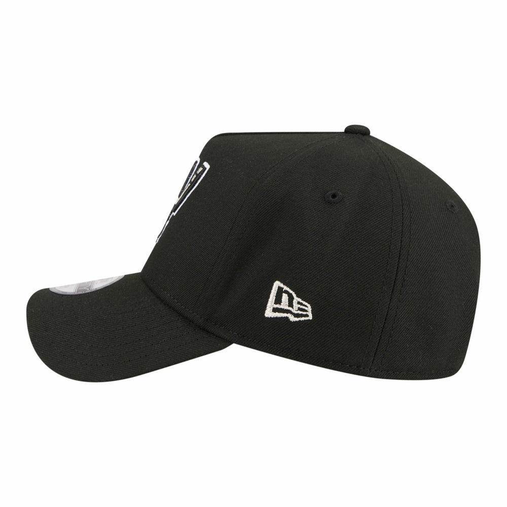 Black San Antonio Spurs Youth 9FORTY A-Frame Adjustable Hat | NBA