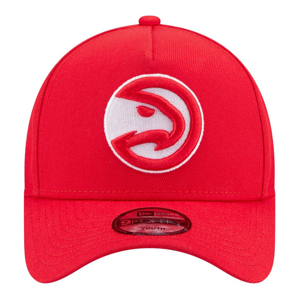Red Atlanta Hawks Youth 9FORTY A-Frame Adjustable Hat | NBA