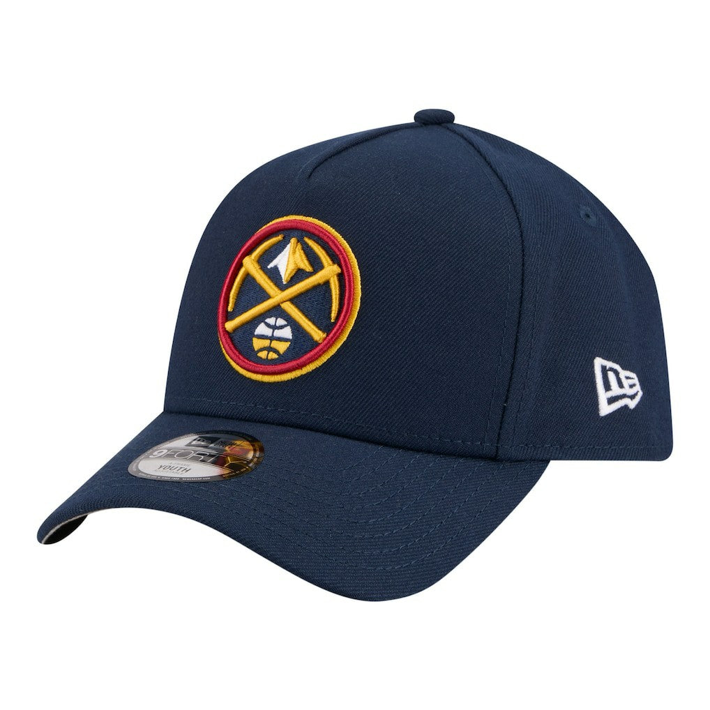 Navy Denver Nuggets Youth 9FORTY A-Frame Adjustable Hat sale | NBA