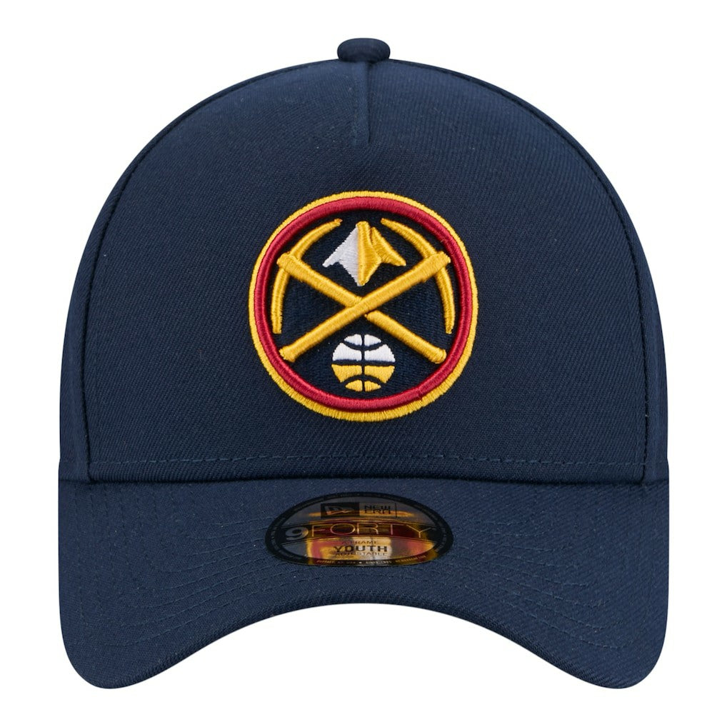 Navy Denver Nuggets Youth 9FORTY A-Frame Adjustable Hat sale | NBA