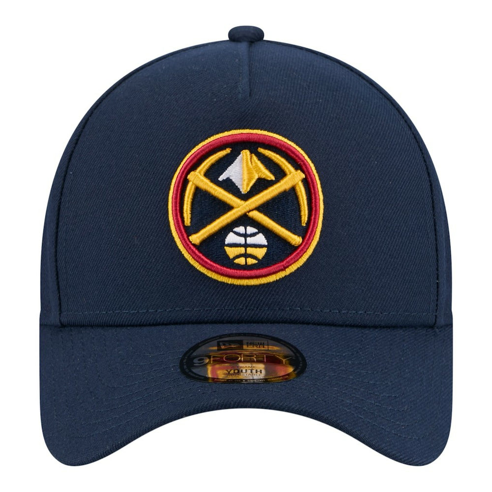 Navy Denver Nuggets Youth 9FORTY A-Frame Adjustable Hat sale | NBA