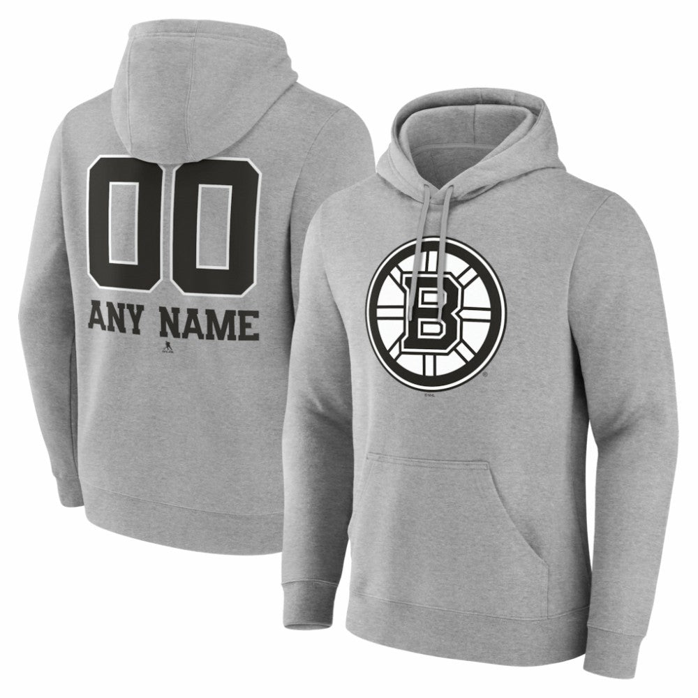 Boston Bruins Big & Tall Personalized Name & Number Monochrome Pullover Hoodie -  NHL Hoodies