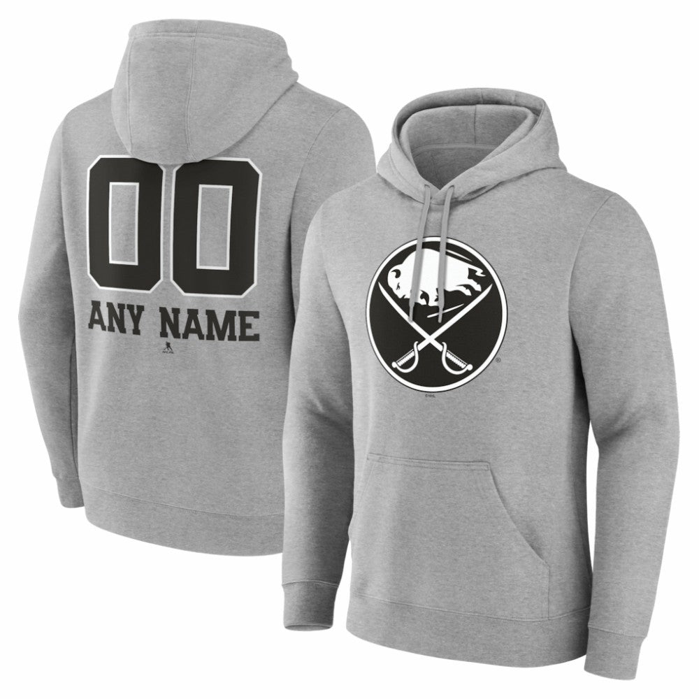 Buffalo Sabres Big & Tall Personalized Name & Number Monochrome Pullover Hoodie -  NHL Hoodies