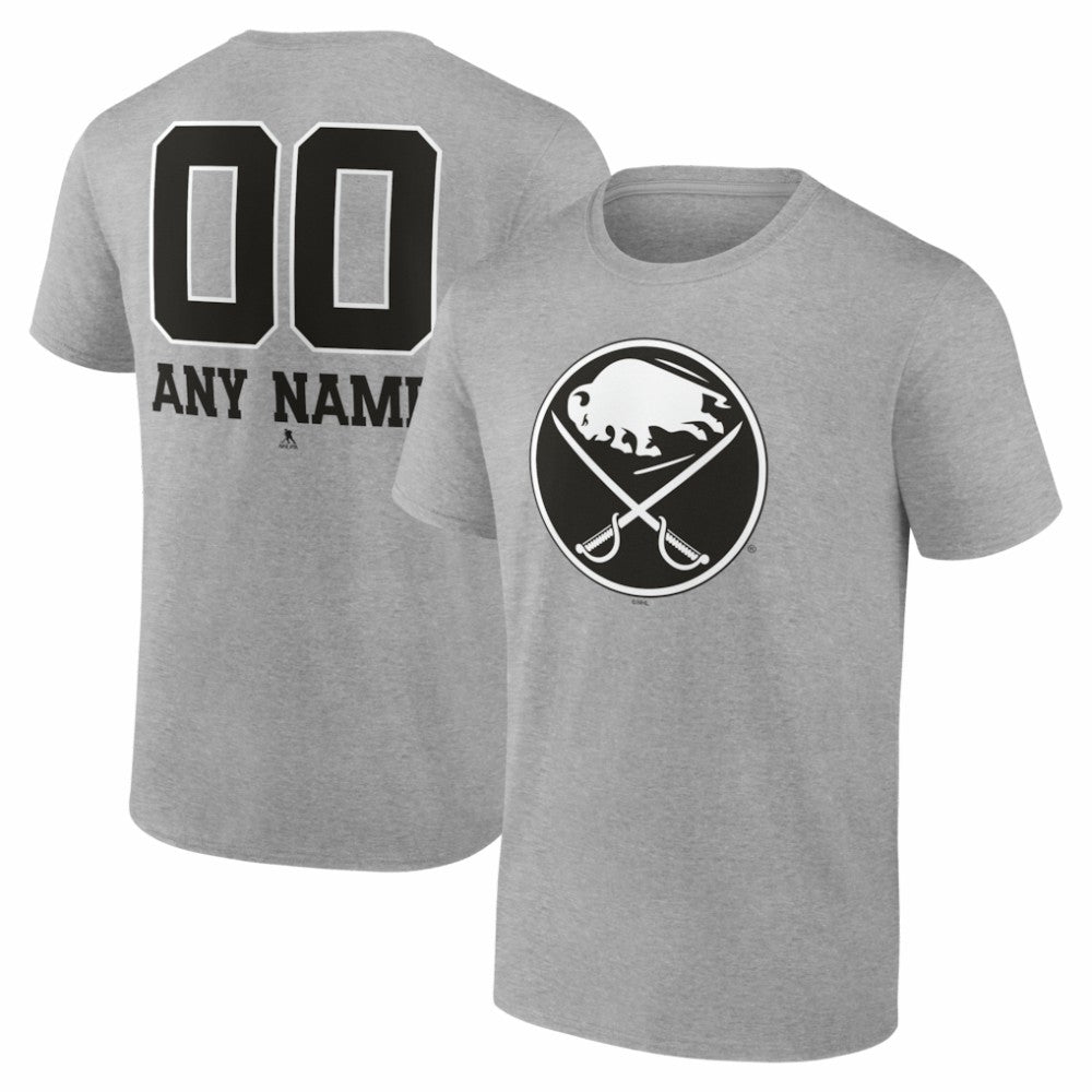 Buffalo Sabres Big & Tall Personalized Name & Number Monochrome T-Shirt -  NHL T-shirts
