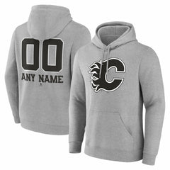 Calgary Flames Big & Tall Personalized Name & Number Monochrome Pullover Hoodie -  NHL Hoodies