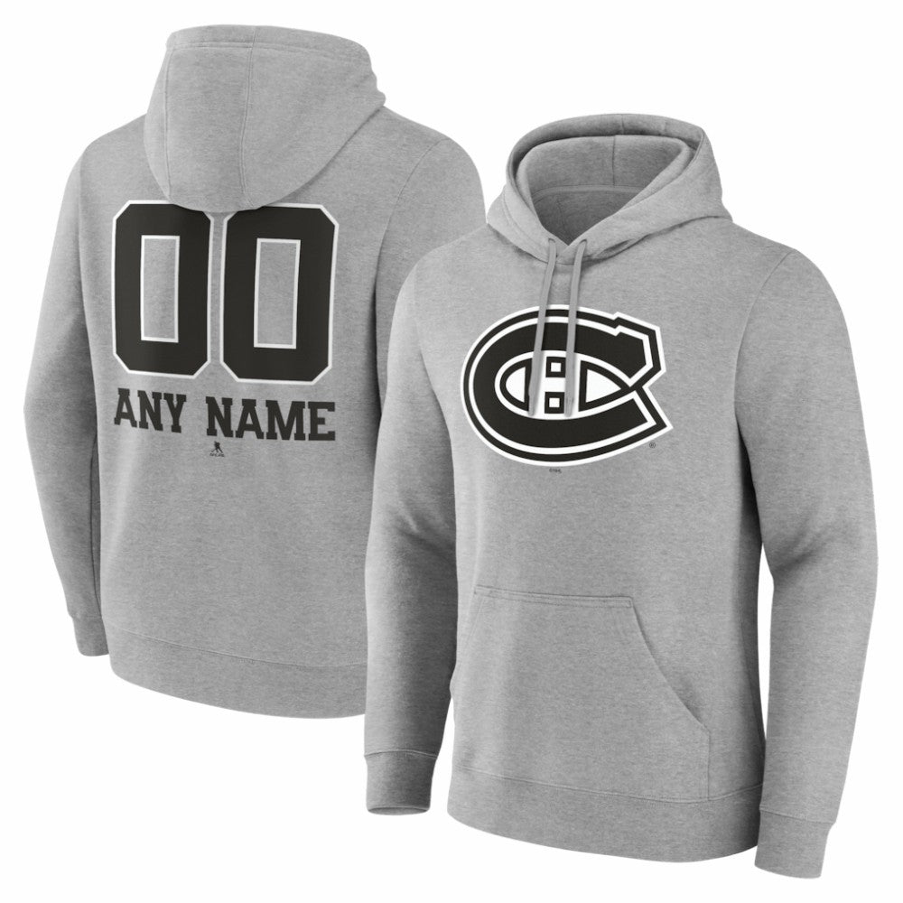 Montreal Canadiens Big & Tall Personalized Name & Number Monochrome Pullover Hoodie -  NHL Hoodies