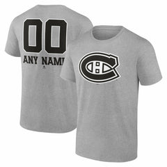 Montreal Canadiens Big & Tall Personalized Name & Number Monochrome T-Shirt -  NHL T-shirts