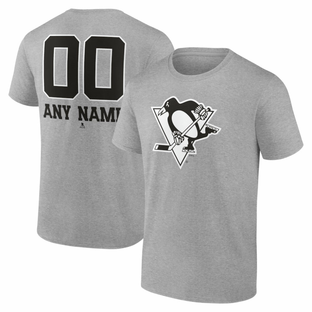 Pittsburgh Penguins Big & Tall Personalized Name & Number Monochrome T-Shirt -  NHL T-shirts