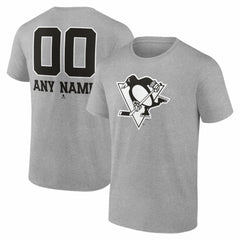 Pittsburgh Penguins Big & Tall Personalized Name & Number Monochrome T-Shirt -  NHL T-shirts