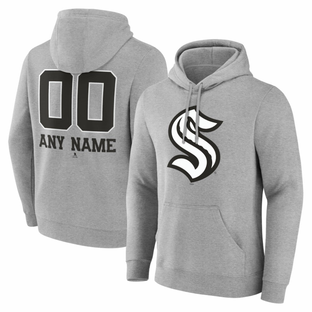 Seattle Kraken Big & Tall Personalized Name & Number Monochrome Pullover Hoodie -  NHL Hoodies