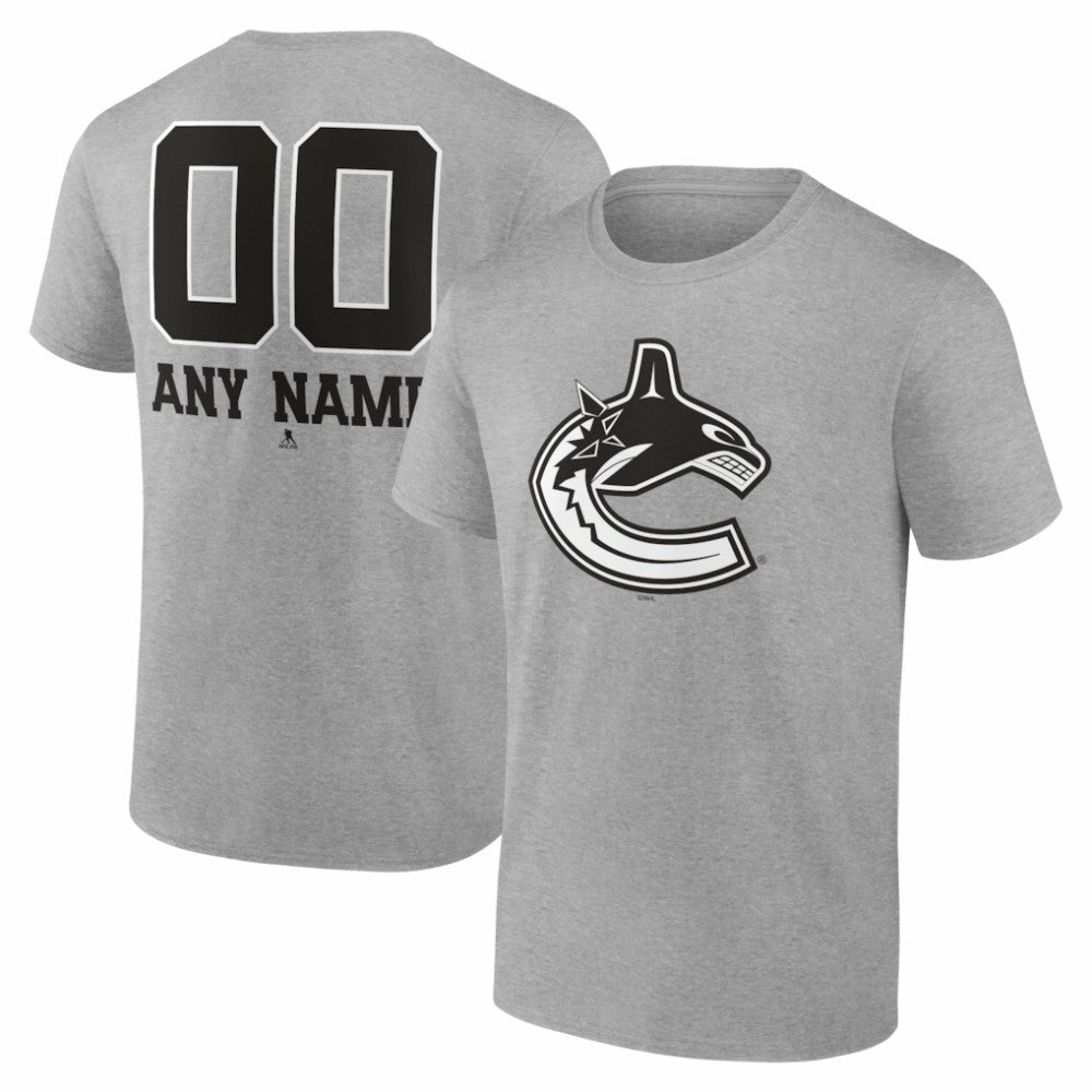 Vancouver Canucks Big & Tall Personalized Name & Number Monochrome T-Shirt -  NHL T-shirts