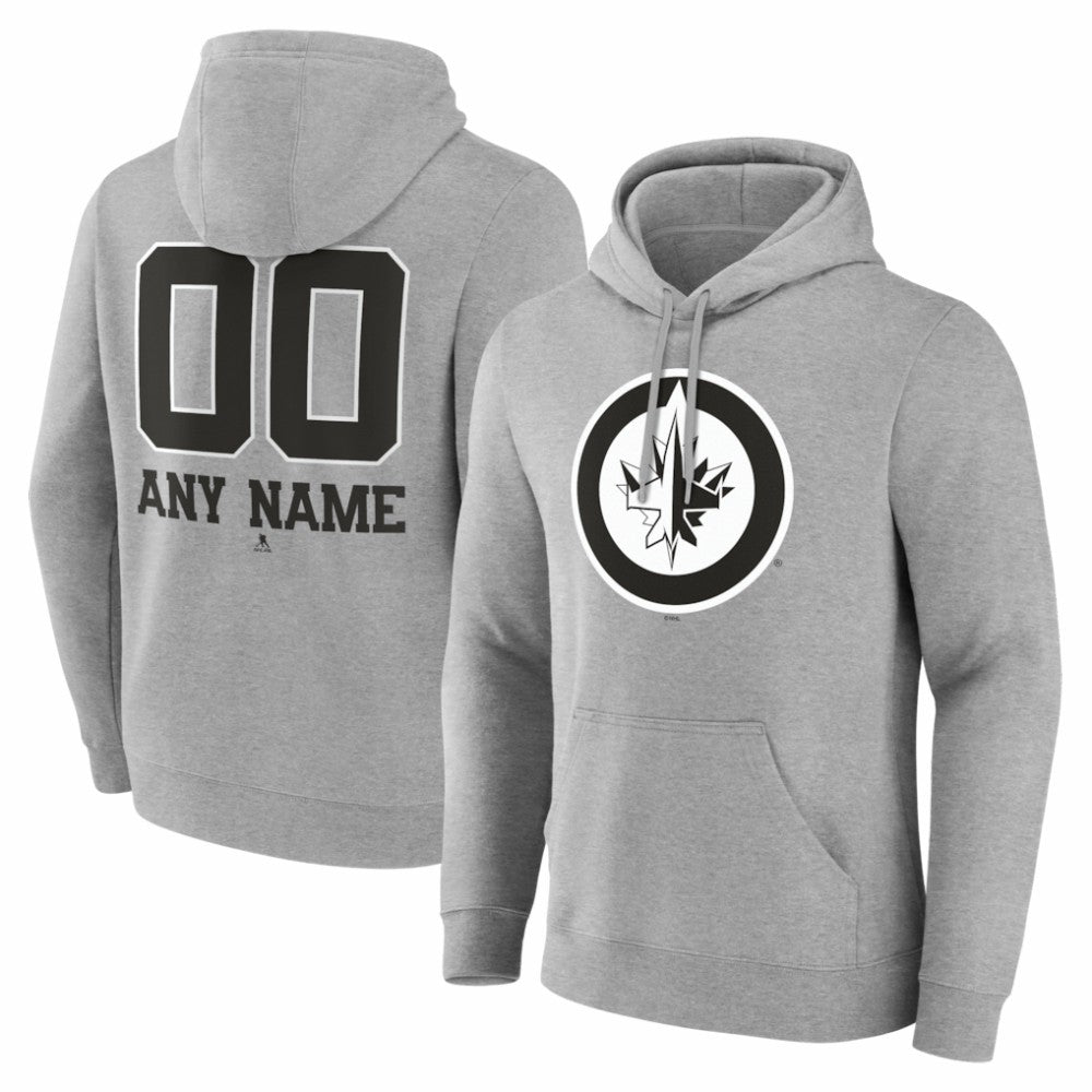 Winnipeg Jets Big & Tall Personalized Name & Number Monochrome Pullover Hoodie -  NHL Hoodies