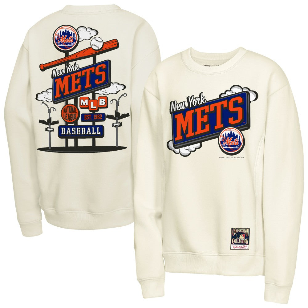 New York Mets Mitchell & Ness Youth Retro Billboard Sweatshirt - MLB Sweatshirts