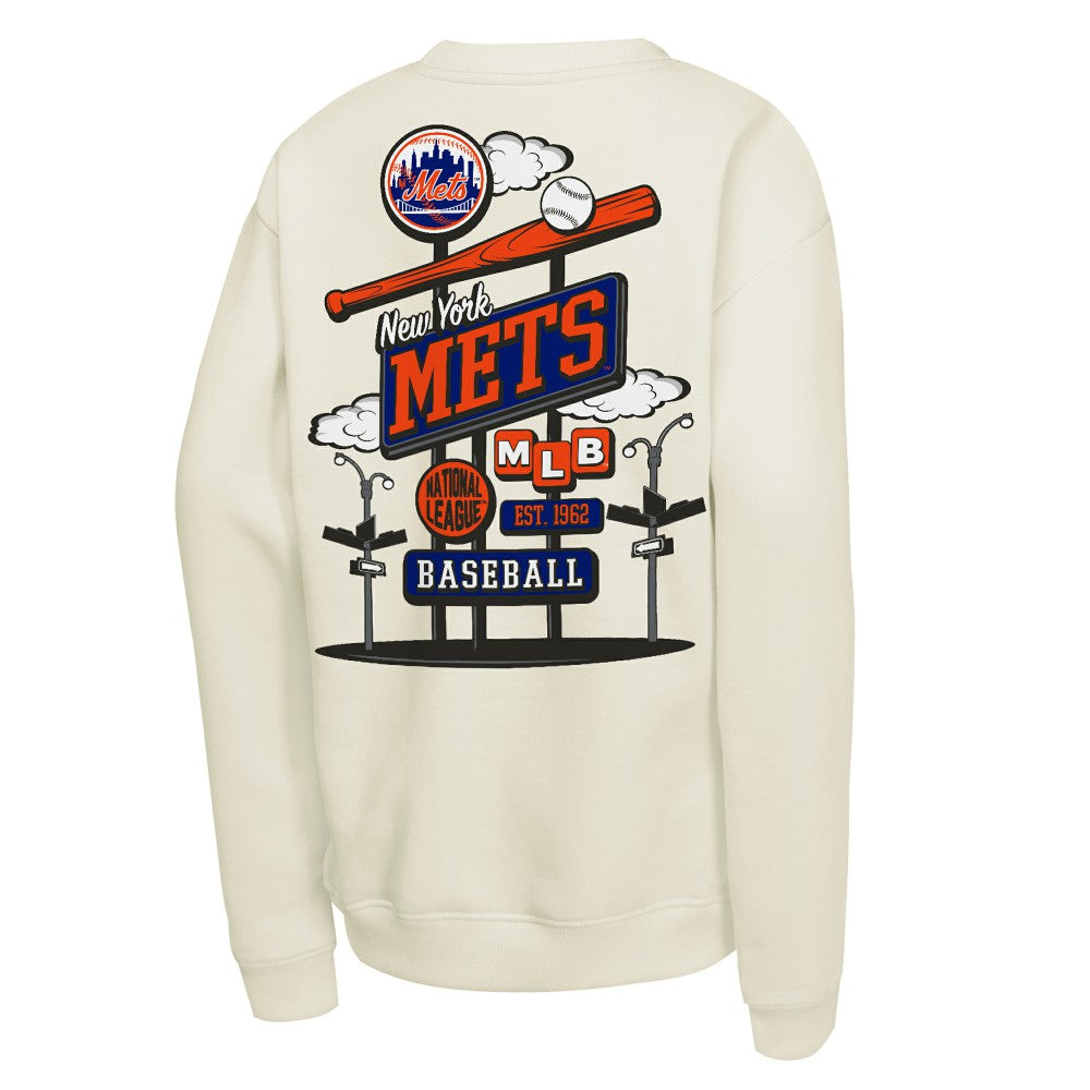 New York Mets Mitchell & Ness Youth Retro Billboard Sweatshirt - MLB Sweatshirts