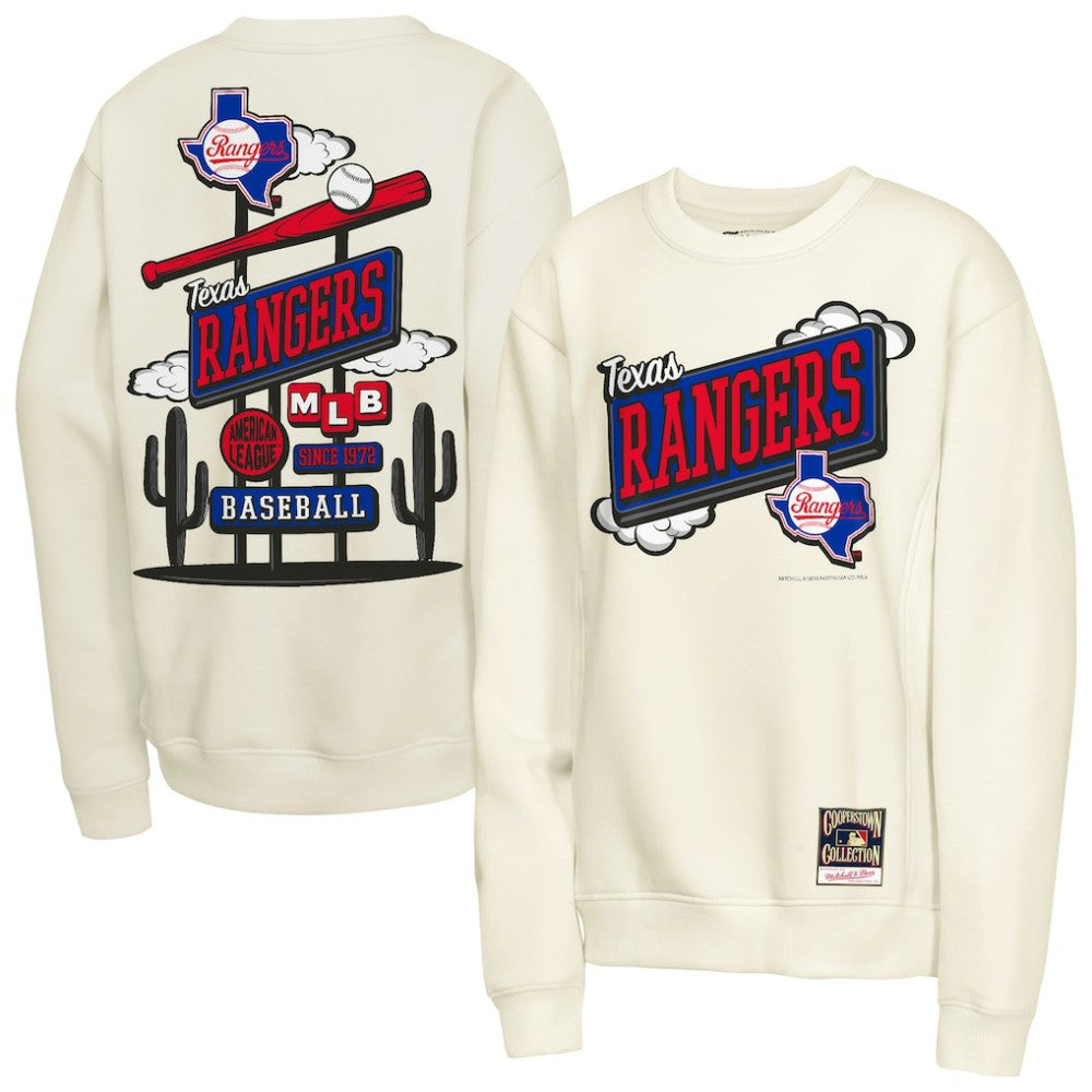 Texas Rangers Mitchell & Ness Youth Retro Billboard Sweatshirt - MLB Sweatshirts