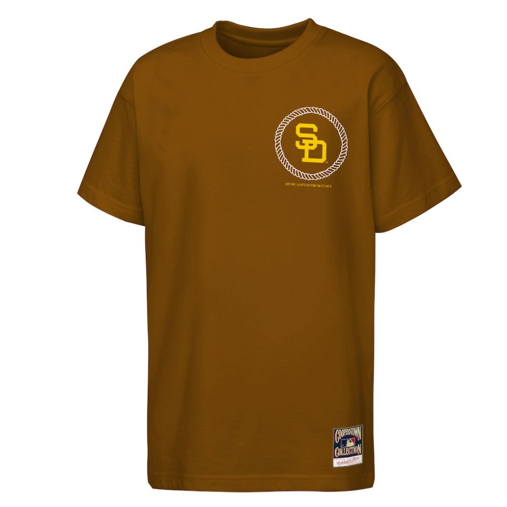 San Diego Padres Mitchell & Ness Youth Cooperstown Rodeo Rope T-Shirt - MLB T-shirts