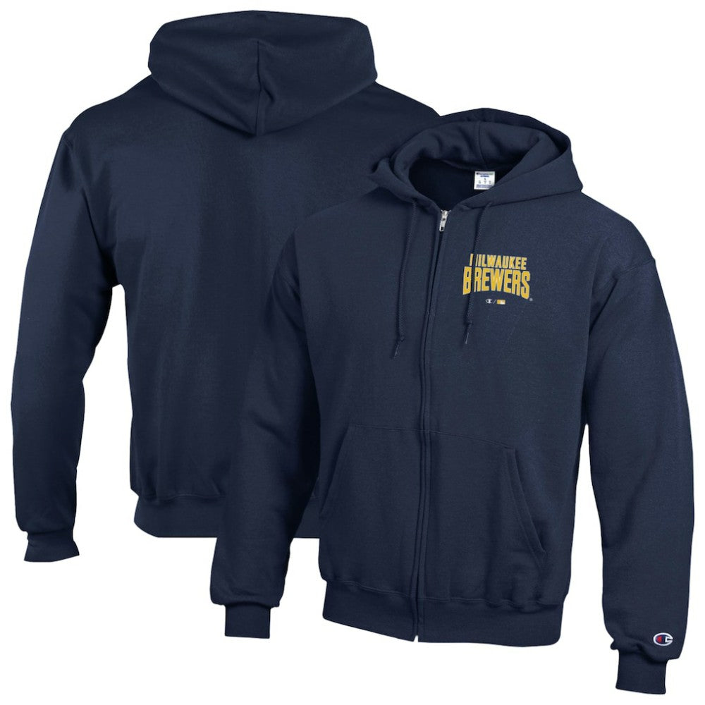Milwaukee Brewers Champion Eco Powerblend Full-Zip Hoodie - MLB Hoodies