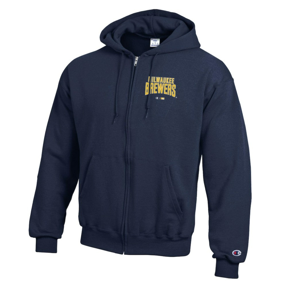 Milwaukee Brewers Champion Eco Powerblend Full-Zip Hoodie - MLB Hoodies