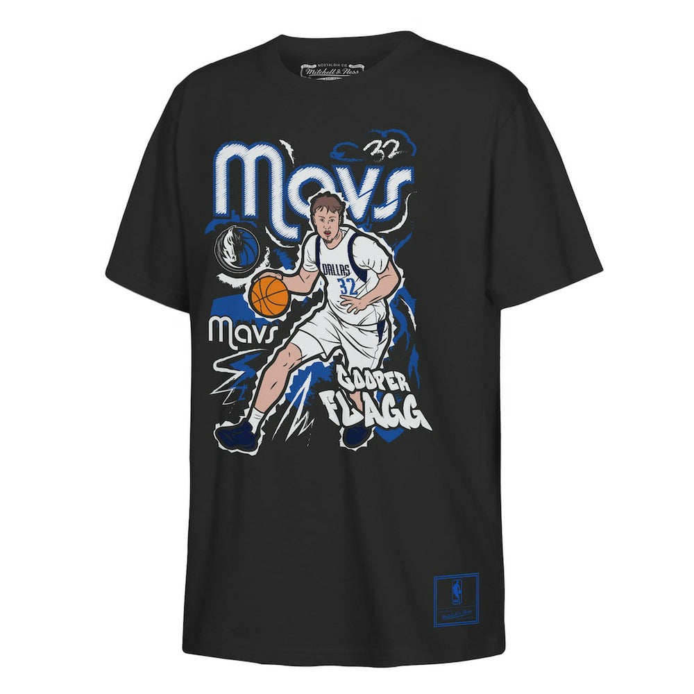 Black Cooper Flagg Dallas Mavericks Outerstuff Youth Chalked Up Player Name & Number T-Shirt sale | NBA