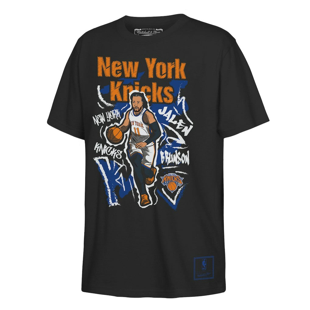 Black Jalen Brunson New York Knicks Outerstuff Youth Chalked Up Player Name & Number T-Shirt | NBA