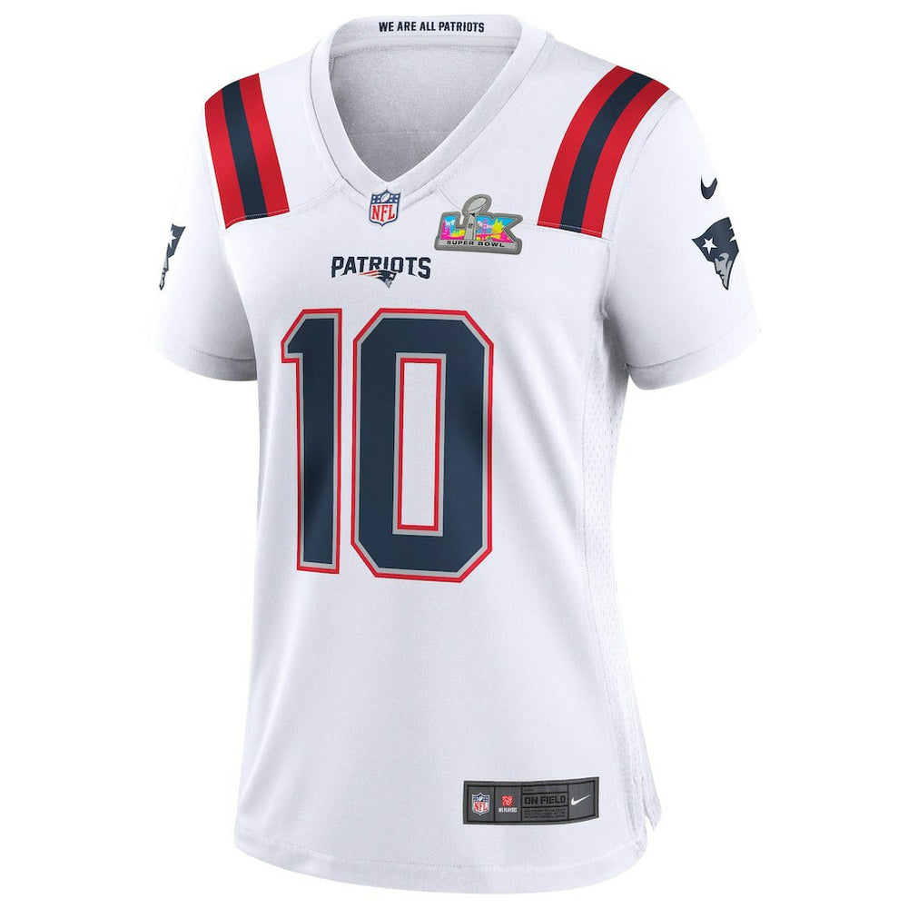New England Patriots Drake Maye  Women's Super Bowl LX Patch Game Jersey | NFL New