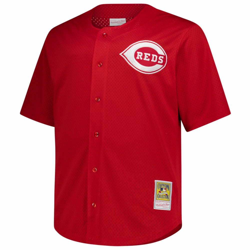 Deion Sanders Cincinnati Reds Mitchell & Ness Big & Tall Cooperstown Mesh Batting Practice Jersey - MLB Jerseys