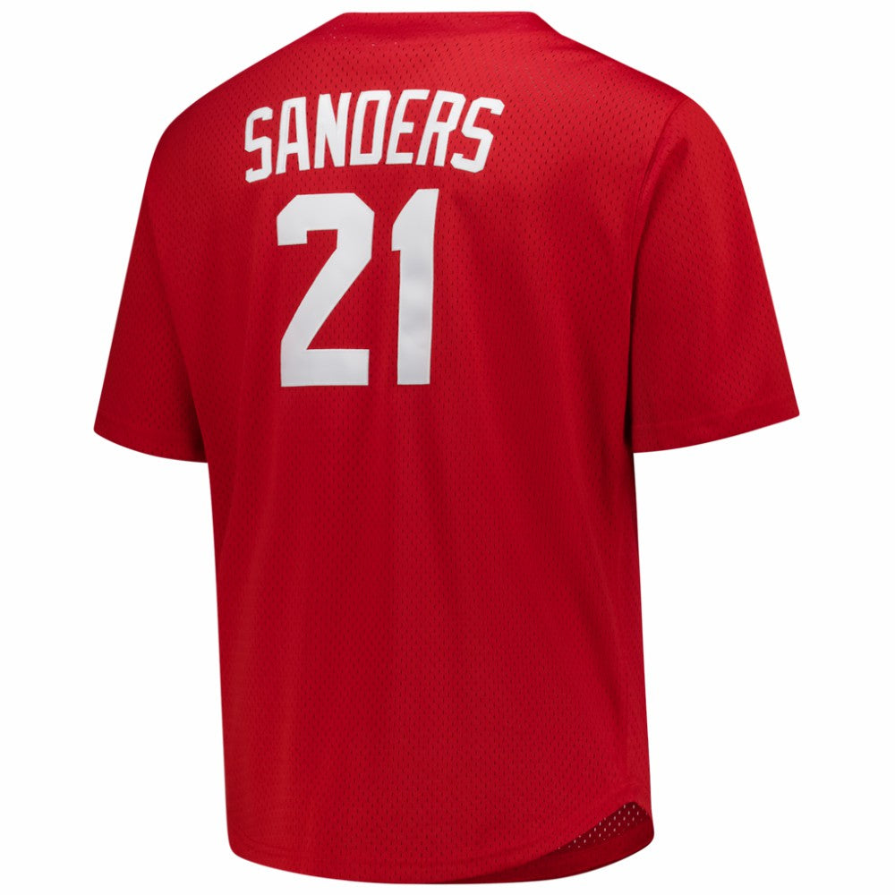 Deion Sanders Cincinnati Reds Mitchell & Ness Big & Tall Cooperstown Mesh Batting Practice Jersey - MLB Jerseys