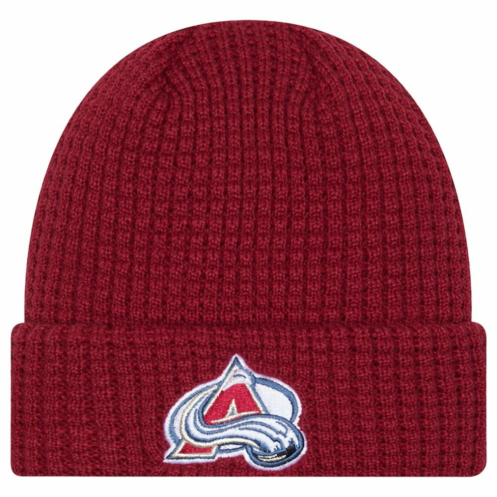 Colorado Avalanche New Era Waffle Cuffed Knit Hat -  NHL Hats
