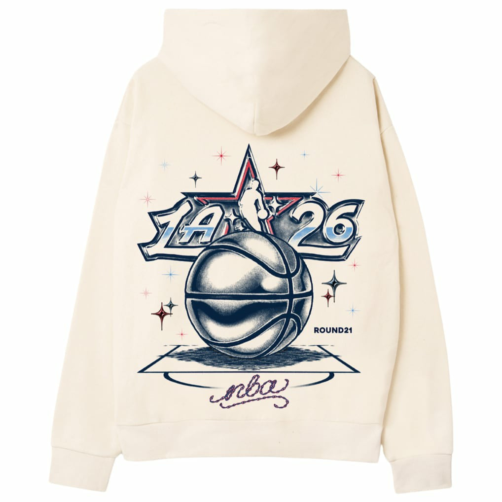 Cream round21 Unisex 2026 NBA All-Star Game Court Shine Hoodie | NBA