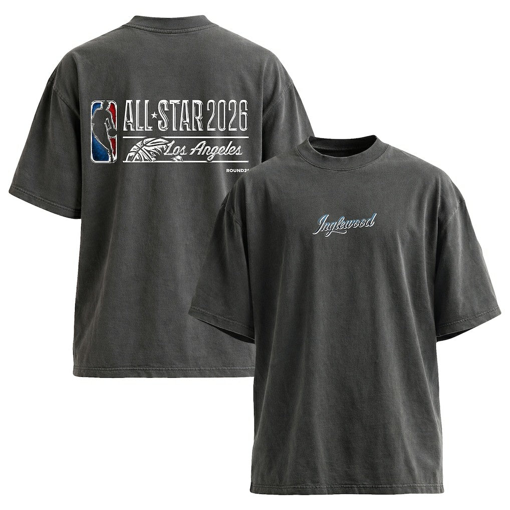 Gray round21 Unisex 2026 NBA All-Star Game Court T-Shirt | NBA