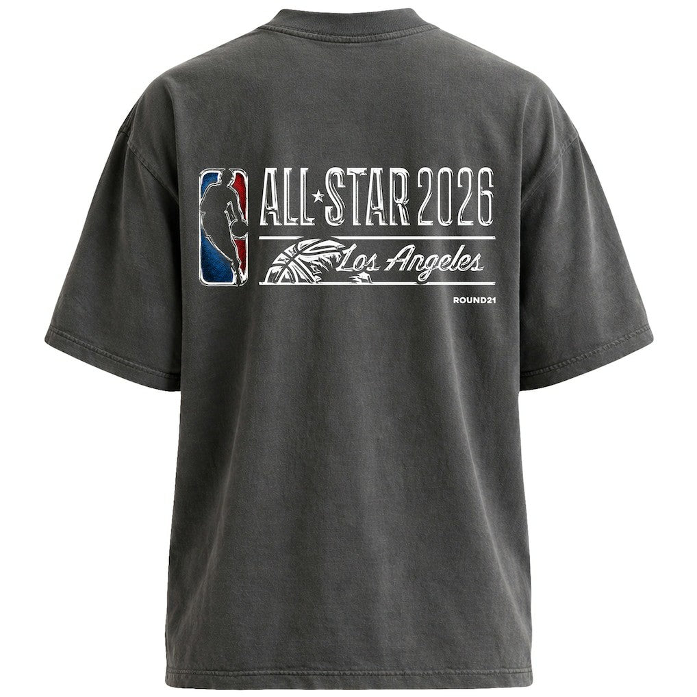 Gray round21 Unisex 2026 NBA All-Star Game Court T-Shirt | NBA