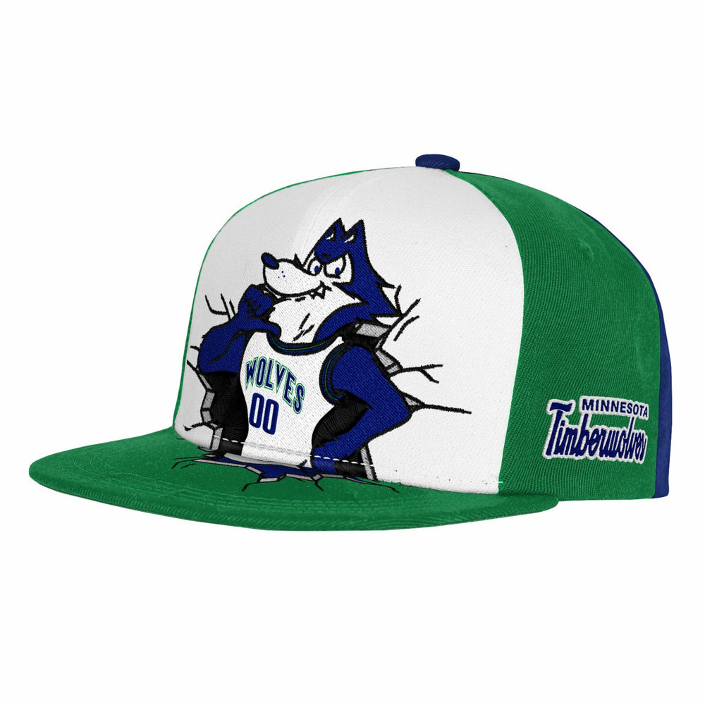 Green Minnesota Timberwolves Youth Mascot Snapback Hat | NBA