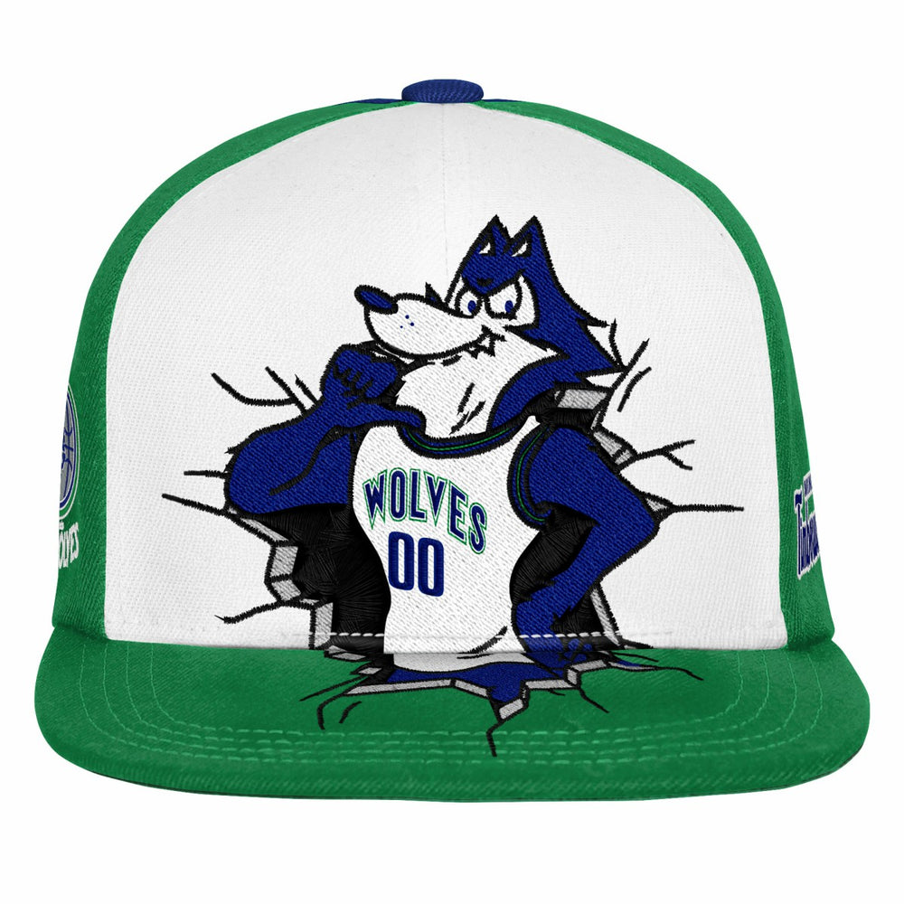 Green Minnesota Timberwolves Youth Mascot Snapback Hat | NBA