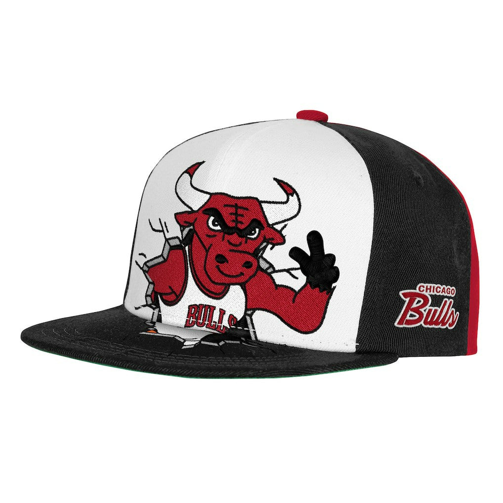 Black Chicago Bulls Youth Mascot Snapback Hat | NBA