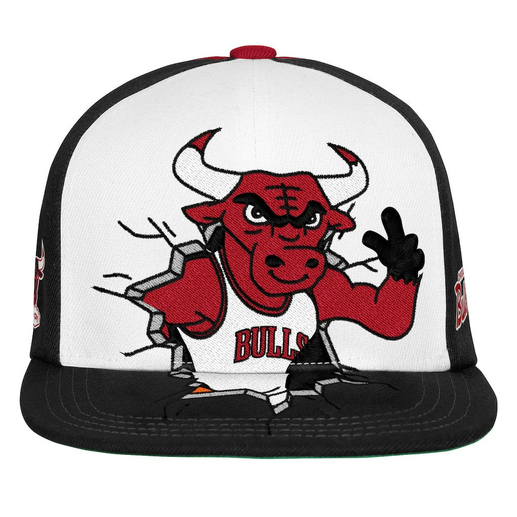 Black Chicago Bulls Youth Mascot Snapback Hat | NBA