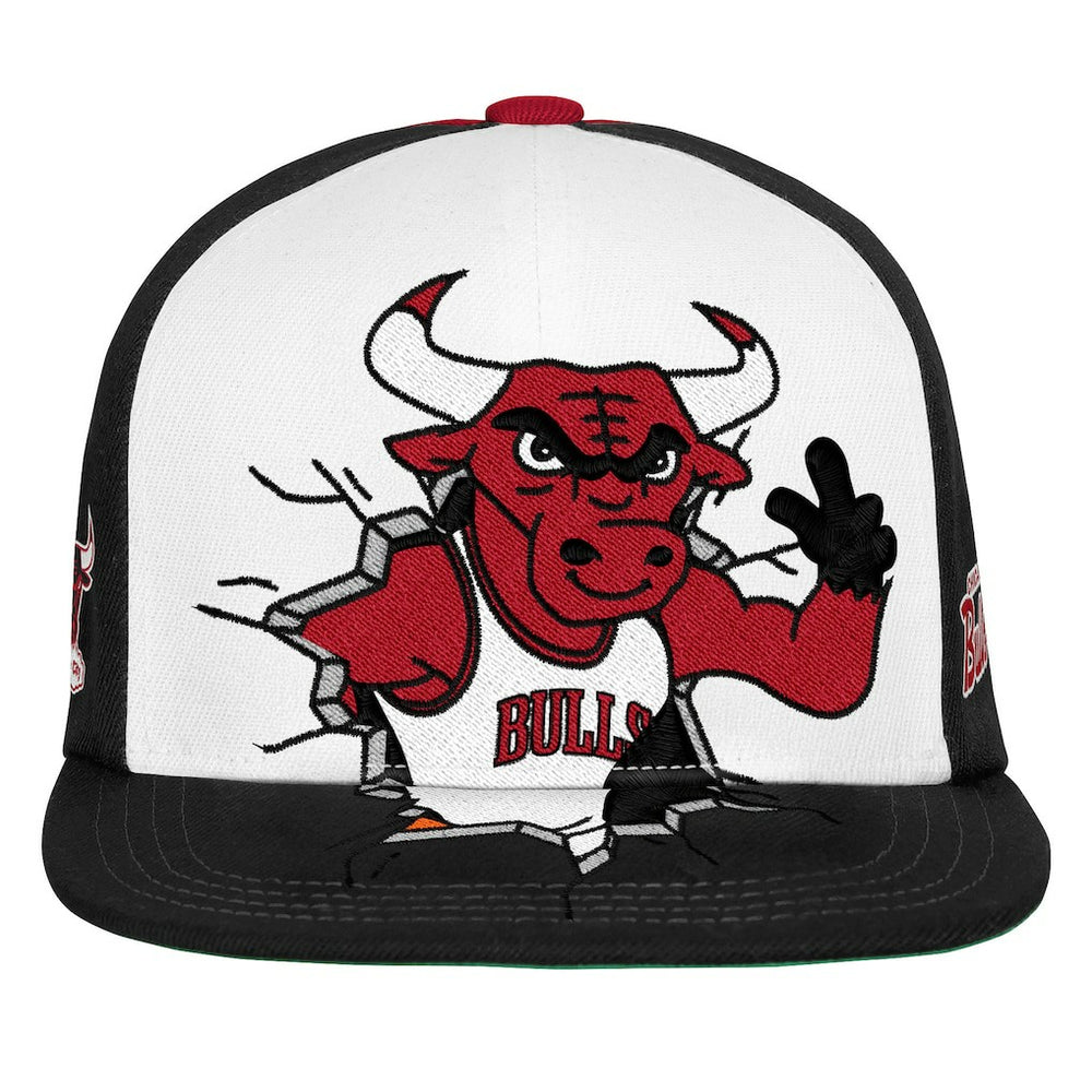 Black Chicago Bulls Youth Mascot Snapback Hat | NBA