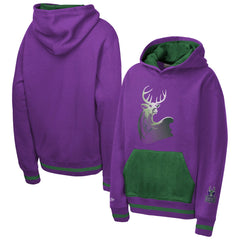 Purple Milwaukee Bucks Youth Playmaker Fashion Fleece Hoodie | NBA