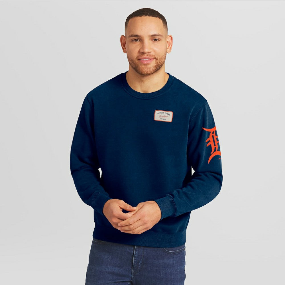 Detroit Tigers Darius Rucker Collection by Fanatics Washed Crew Neck Pullover Sweatshirt - MLB Pullover