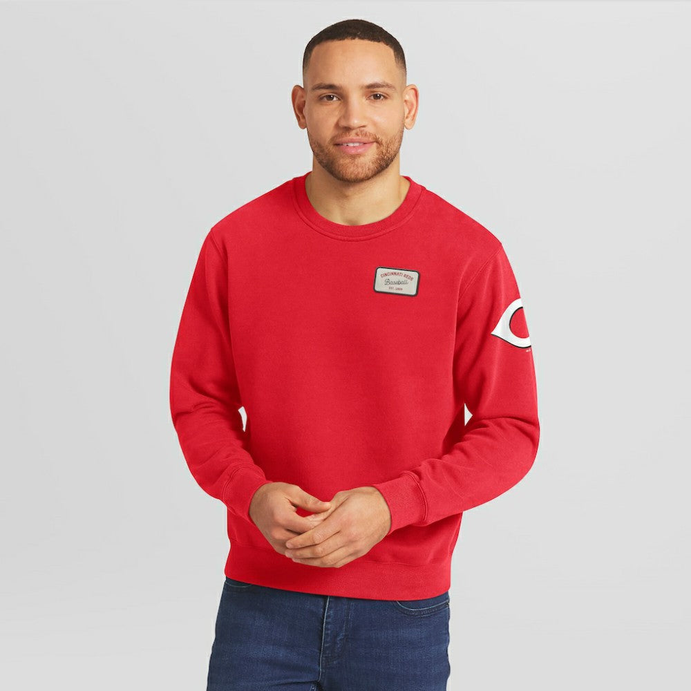 Cincinnati Reds Darius Rucker Collection by Fanatics Washed Crew Neck Pullover Sweatshirt - MLB Pullover