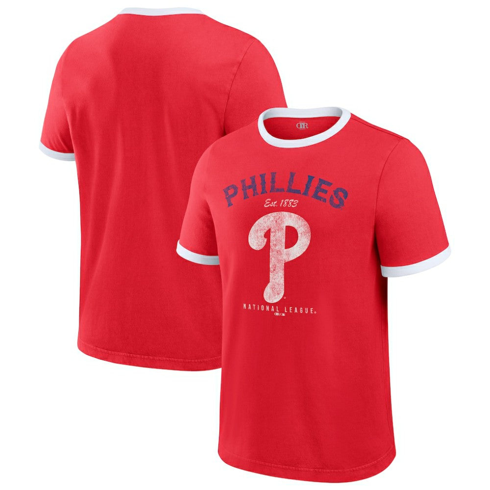 Philadelphia Phillies Darius Rucker Collection by Fanatics Washed Ringer T-Shirt - MLB T-shirts