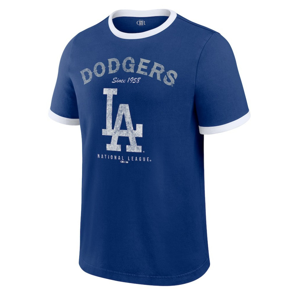Los Angeles Dodgers Darius Rucker Collection by Fanatics Washed Ringer T-Shirt - MLB T-shirts