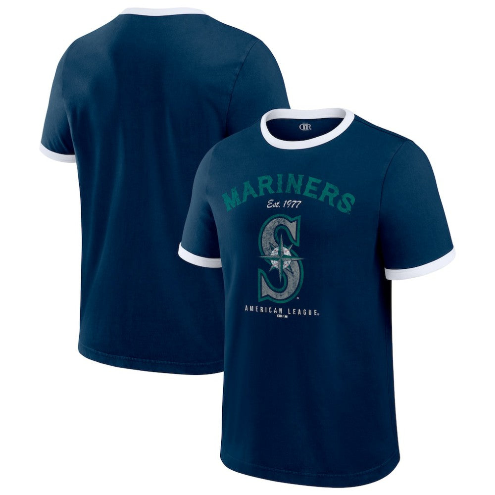 Seattle Mariners Darius Rucker Collection by Fanatics Washed Ringer T-Shirt - MLB T-shirts