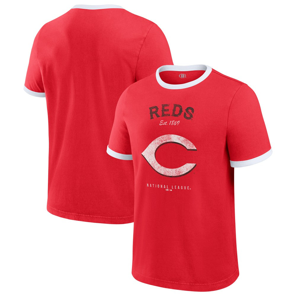 Cincinnati Reds Darius Rucker Collection by Fanatics Washed Ringer T-Shirt - MLB T-shirts