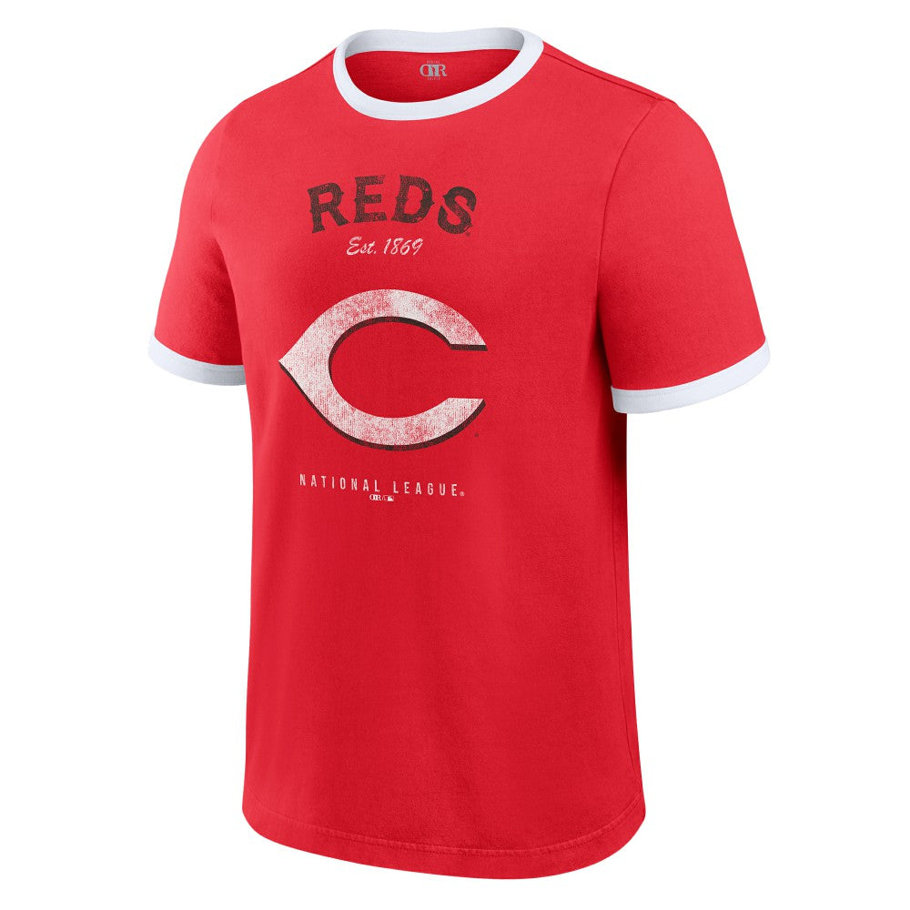 Cincinnati Reds Darius Rucker Collection by Fanatics Washed Ringer T-Shirt - MLB T-shirts
