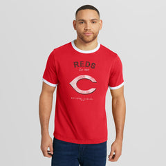 Cincinnati Reds Darius Rucker Collection by Fanatics Washed Ringer T-Shirt - MLB T-shirts